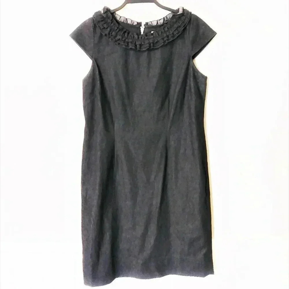 Julian Taylor Denim‎ Ruffle Collar Dress